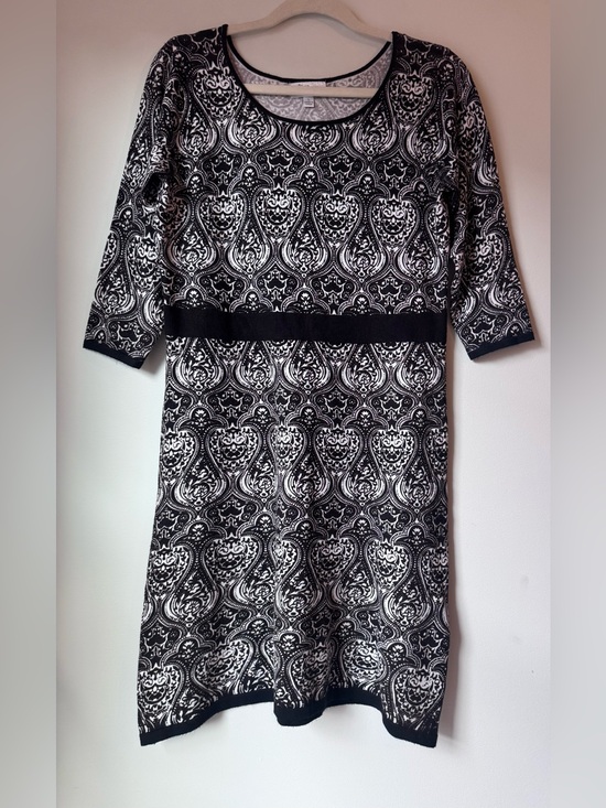 Allison Brittney Dresses & Skirts - Allison Brittney Black and White Empire Waist Midi Dress